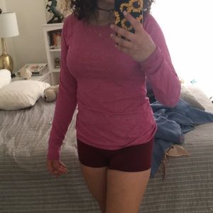 Pink activewear long sleeve